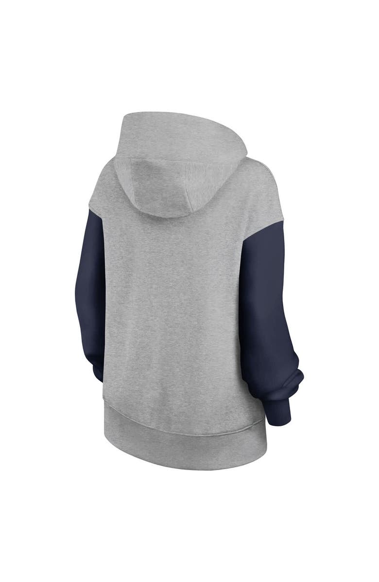 Nike Women's Nike Heather Gray/Navy Penn State Nittany Lions Oversized Legacy Phoenix Pullover Hoodie, Alternate, color, Heather Gray