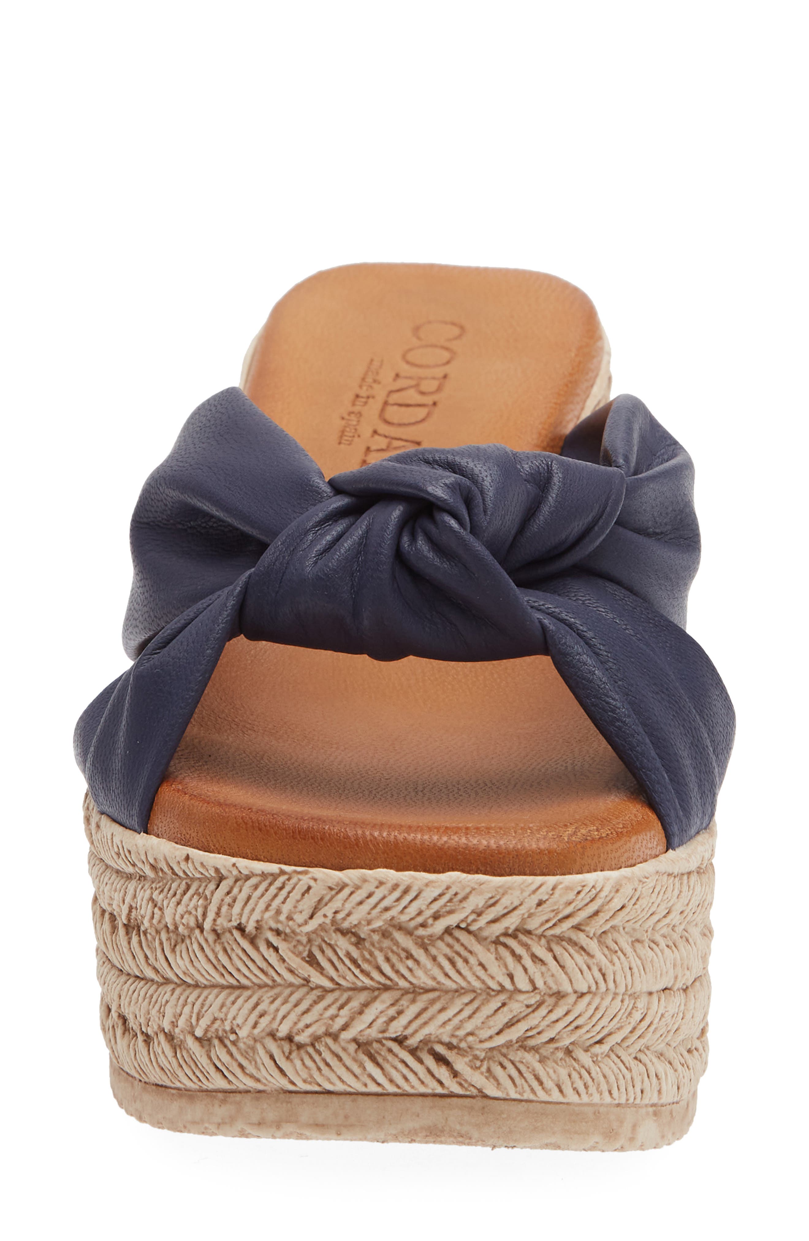Brenda Platform Espadrille Sandal, Alternate, color, NAVY LEATHER