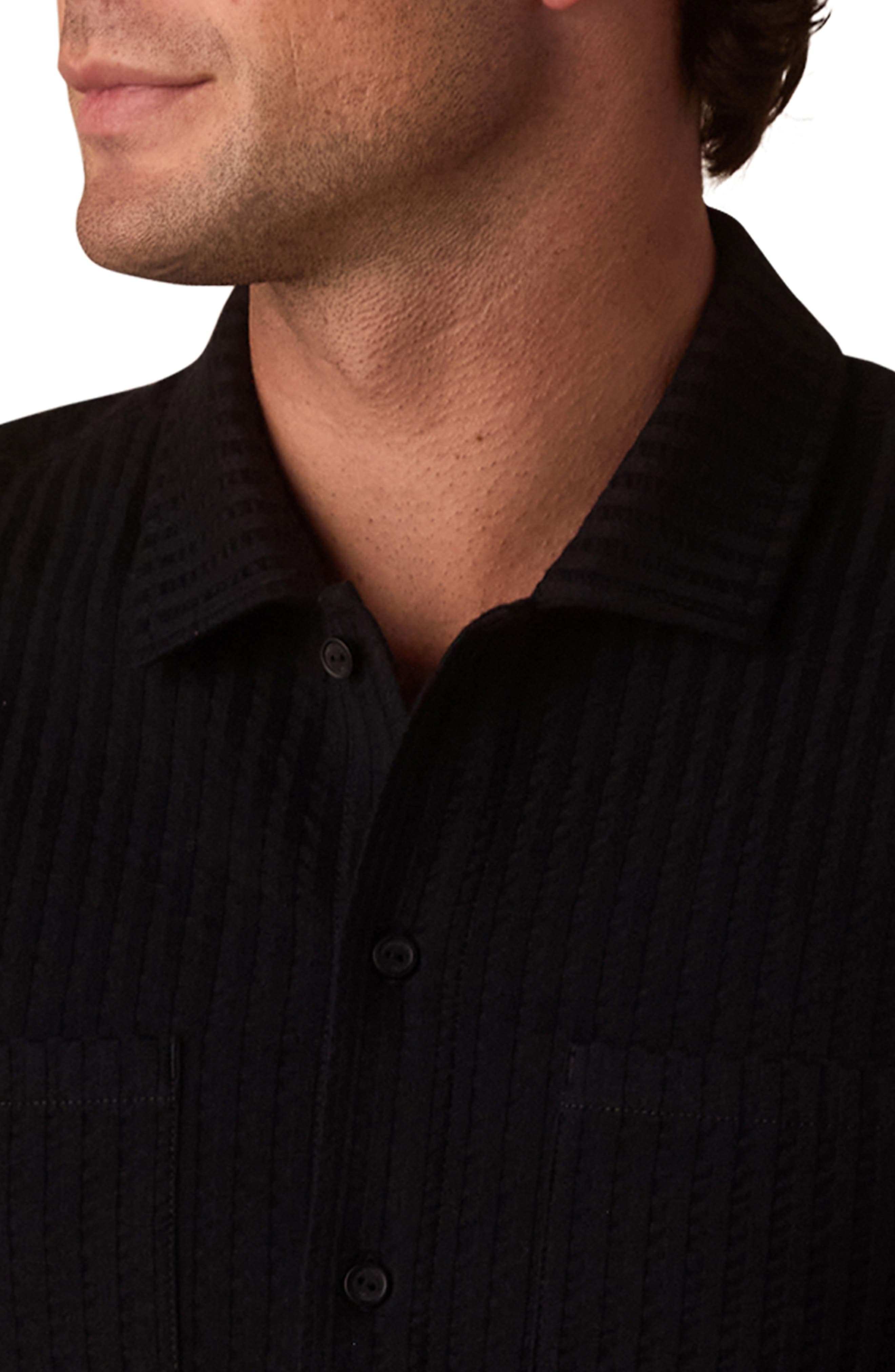 Мужские The Normal Brand Getaway Short Sleeve Knit Button-Up Shirt — фото 2