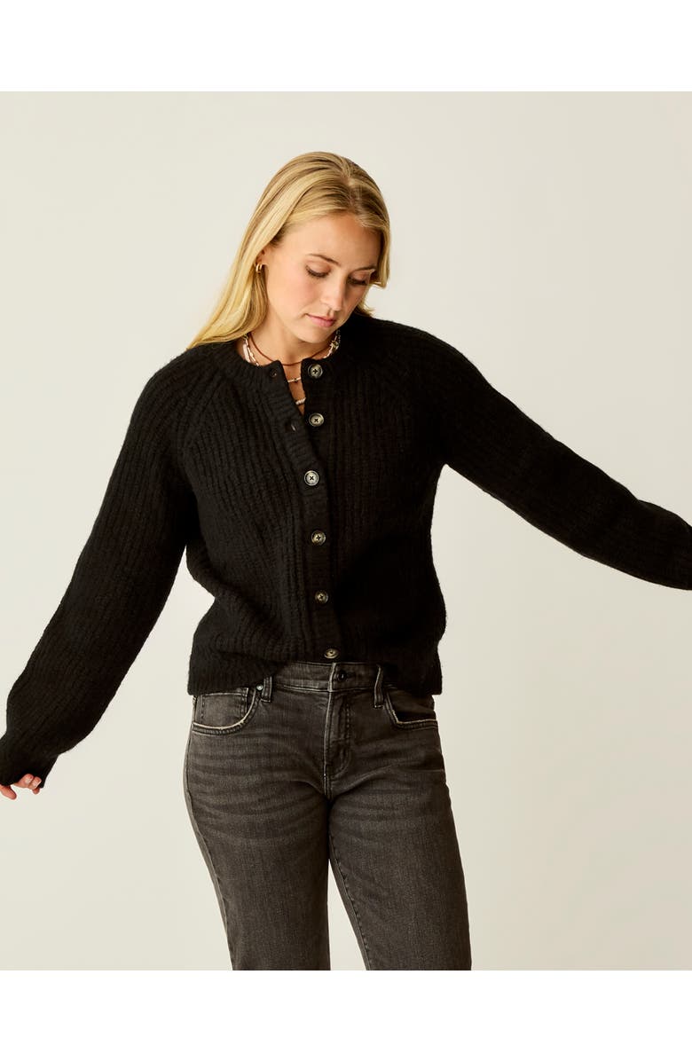 Carve Designs Daphne Wool Cardigan, Alternate, color, Black