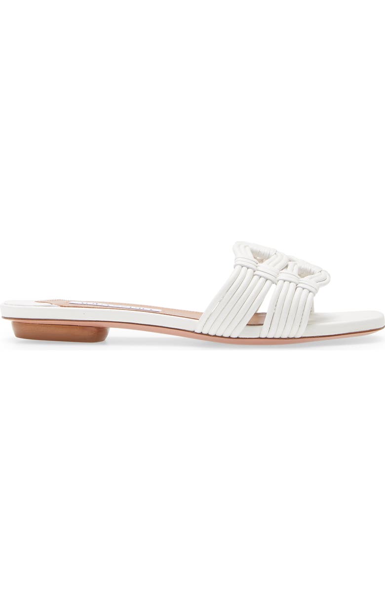 Aquazzura Noah Woven Slide Sandal, Alternate, color,