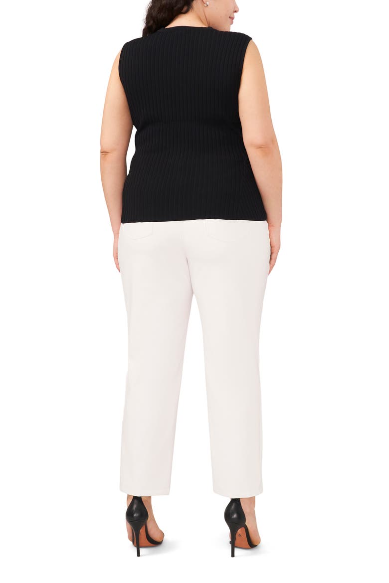Peplum Rib Tank, Alternate, color, RICH BLACK