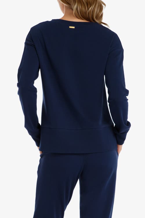 Helen Jon V-neck Pullover In Navy