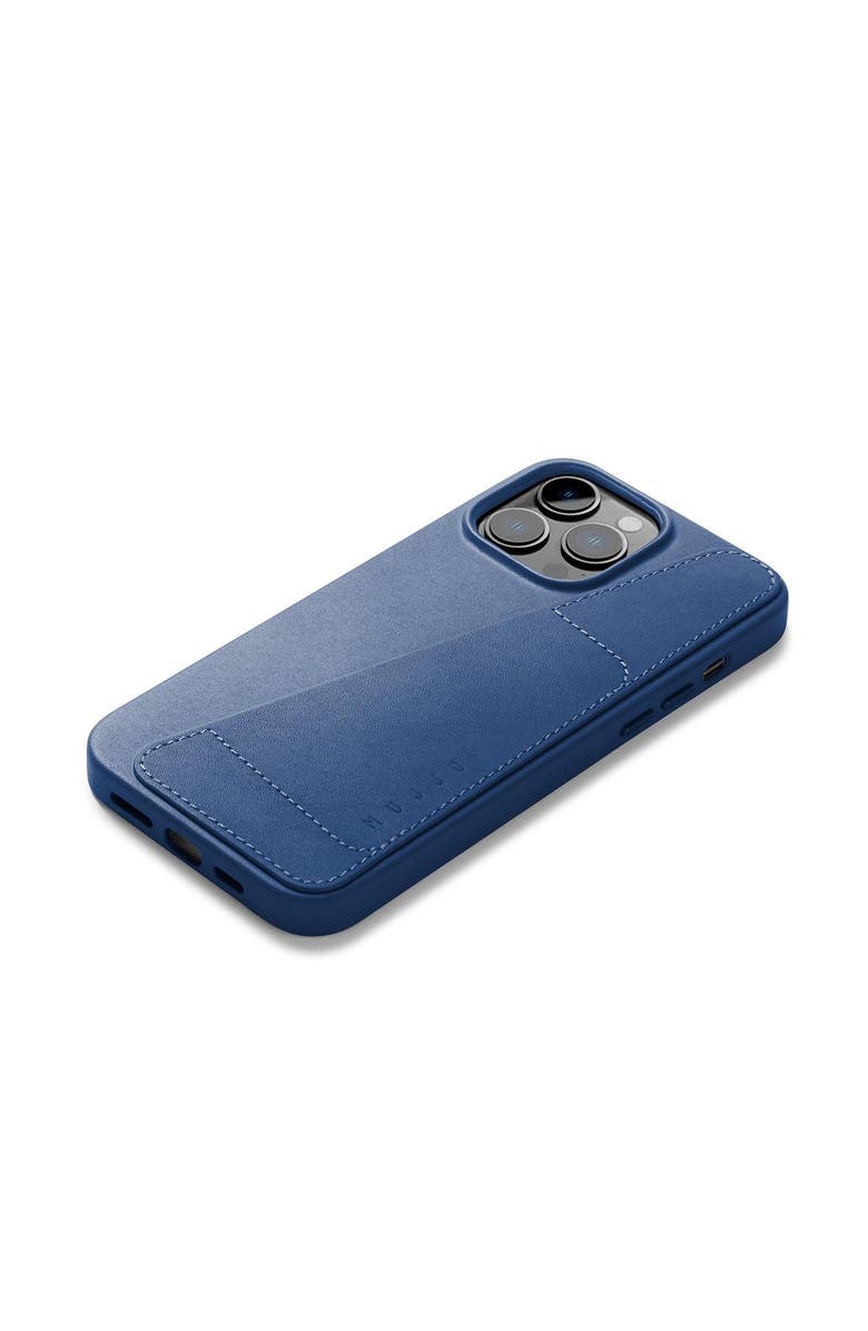 MUJJO Full Leather MagSafe Wallet Case for iPhone 14 Pro Max, Alternate, color, Monaco Blue