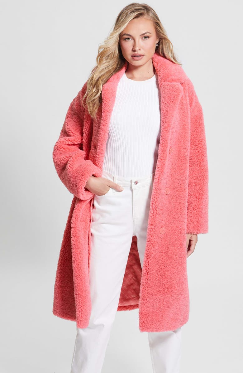 GUESS Alina Teddy Coat, Alternate, color,
