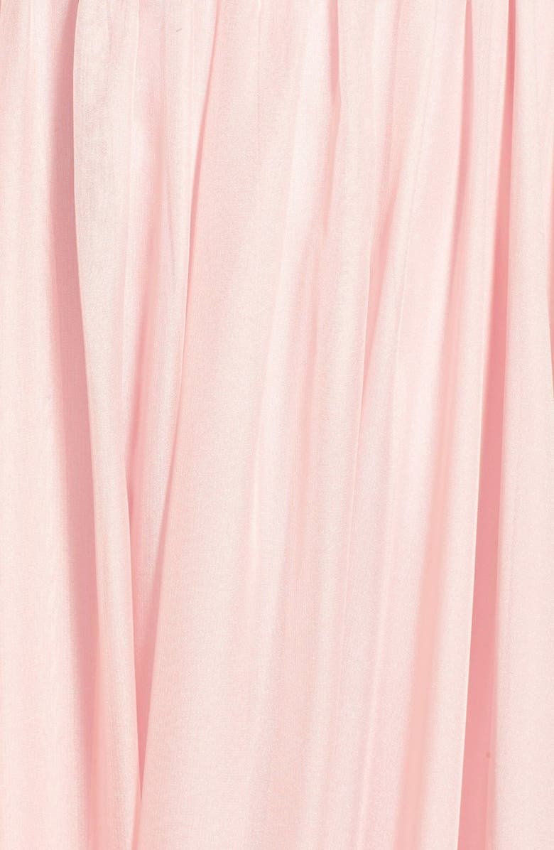 La Femme Beaded Strapless Chiffon Gown, Alternate, color,