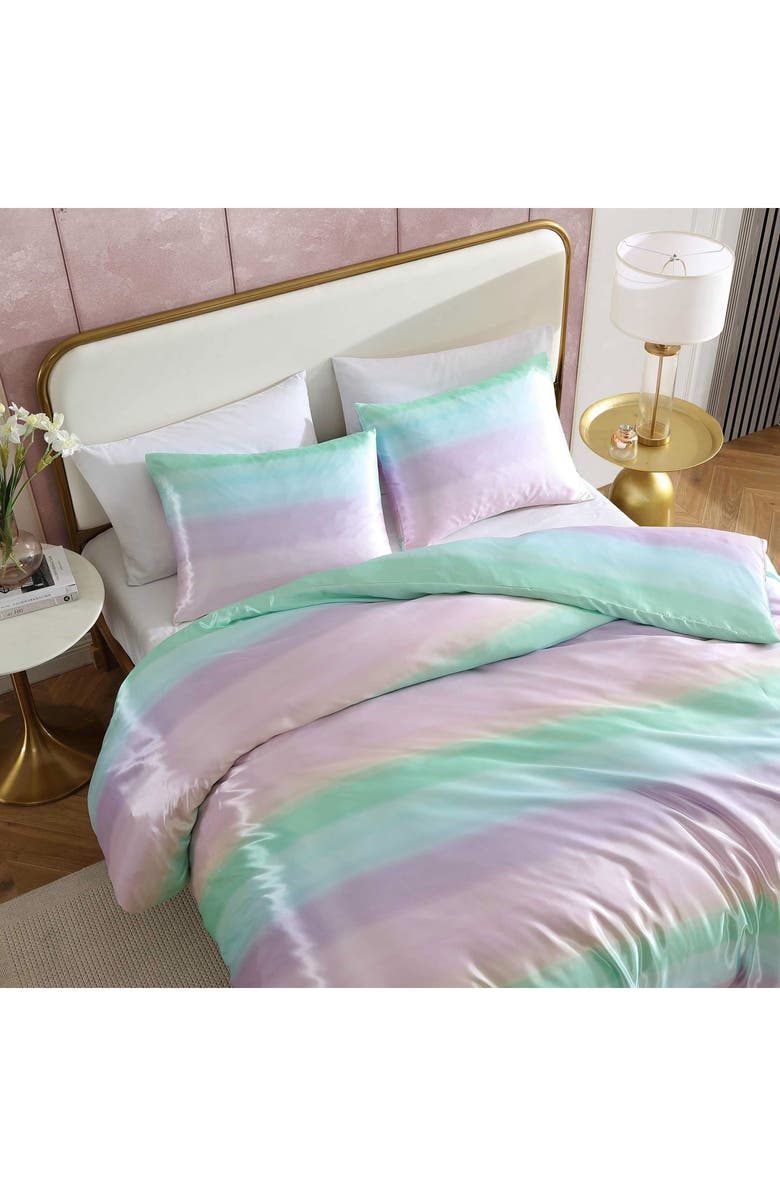 Betsey Johnson Pastel Ombré Duvet Cover & Sham Set, Alternate, color, Purple