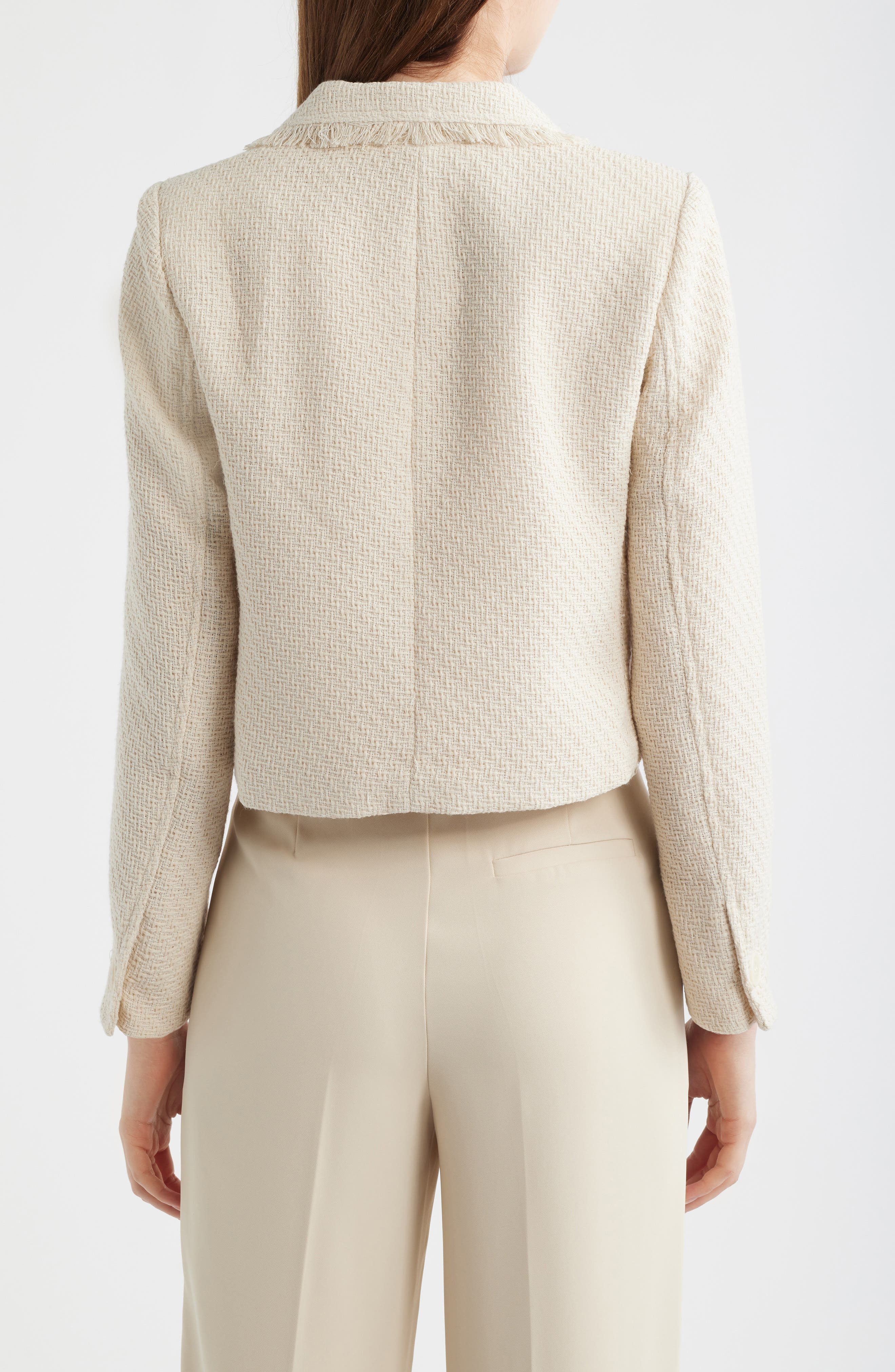 Fringe Detail Tweed Jacket - image 4