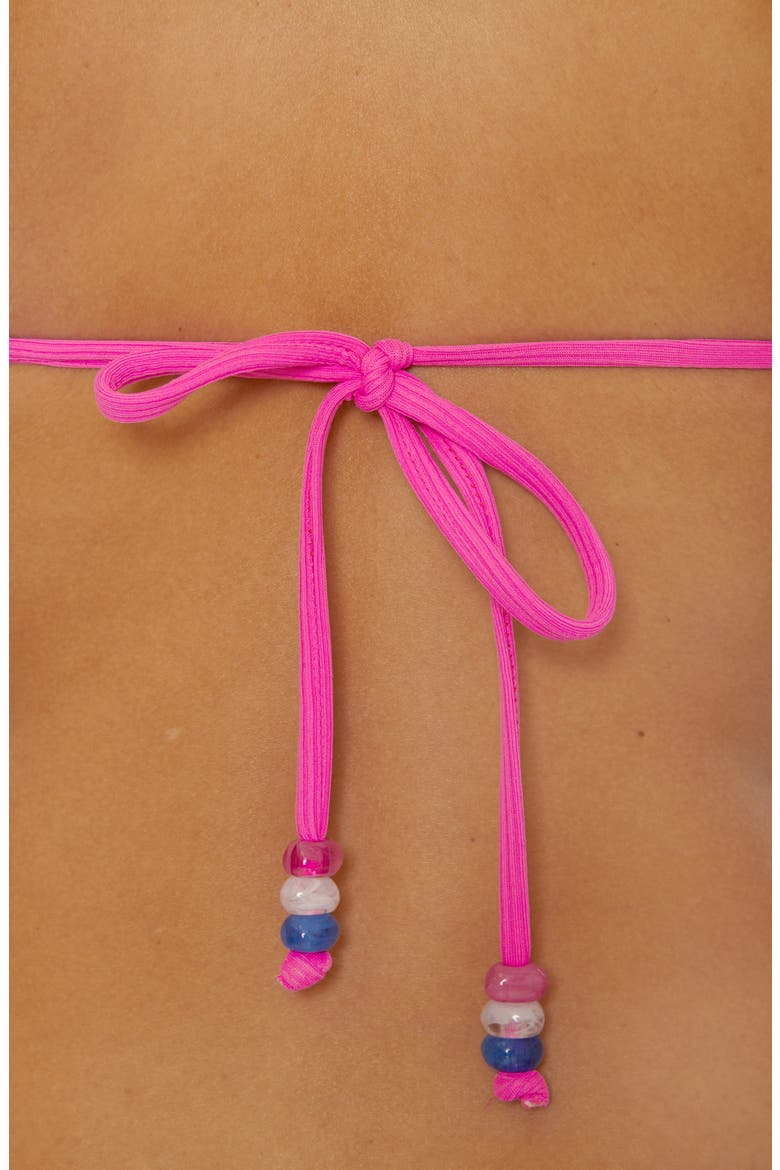 Coast Line Triangle Bikini Top, Alternate, color, ROSE BERRY