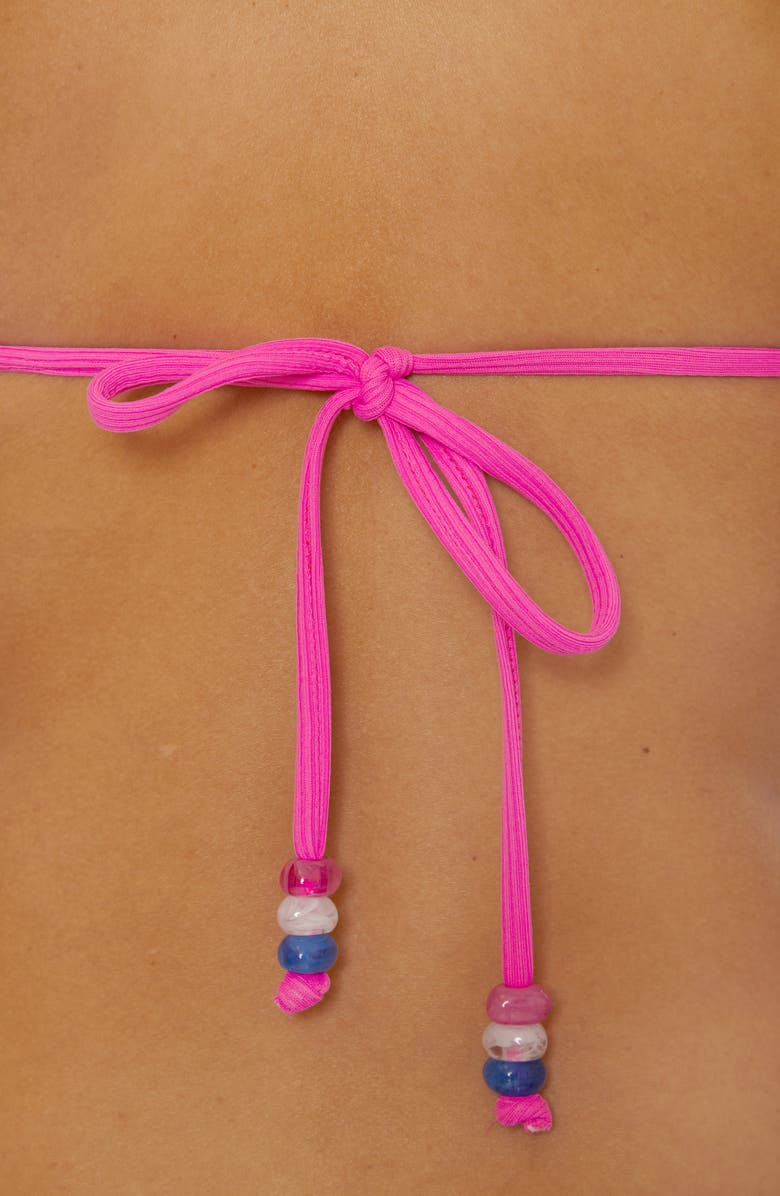 Becca Coast Line Triangle Bikini Top, Alternate, color, Rose Berry