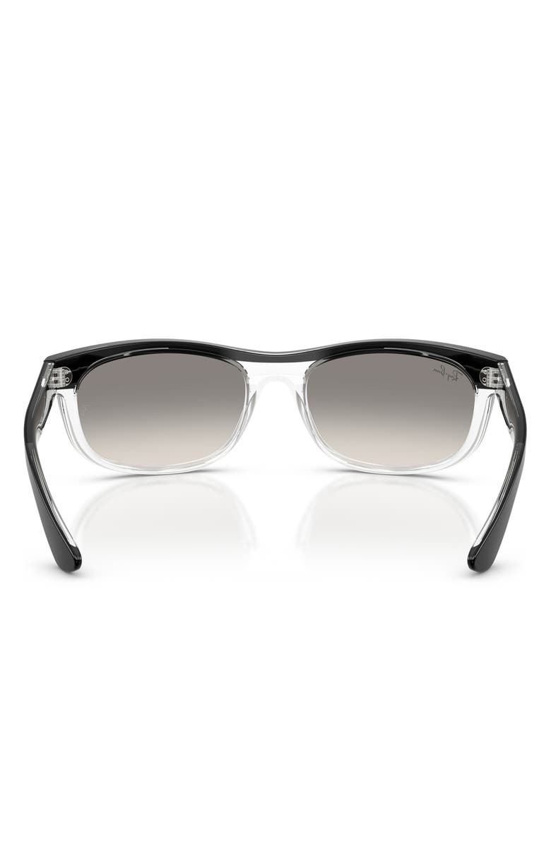 Ray-Ban 62mm Balorama Gradient Rectangle Sunglasses, Alternate, color, Black On Transparent