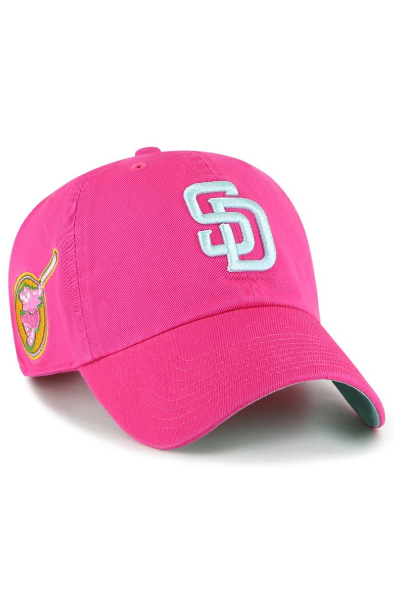 '47 Men's '47 Pink San Diego Padres 2022 City Connect Clean Up Adjustable Hat, Main, color, 
