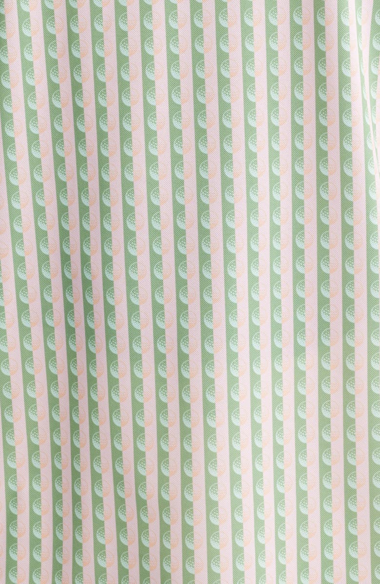 Swannies Greens Stripe 
Golf Ball Print Piqué Performance Golf Polo, Alternate, color, Basil