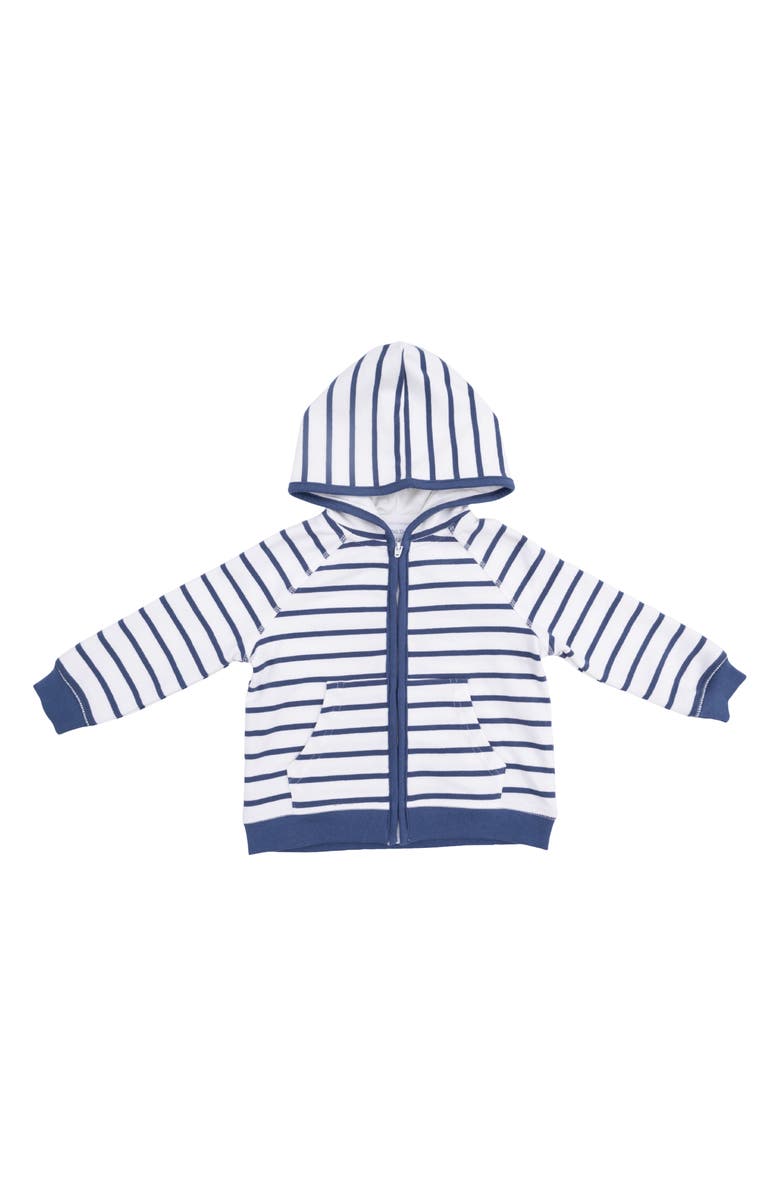 Angel Dear Kids' Oceana Stripe French Terry Zip Hoodie, Main, color,