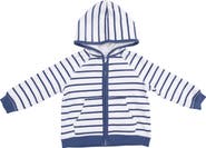 Angel Dear Kids' Oceana Stripe French Terry Zip Hoodie