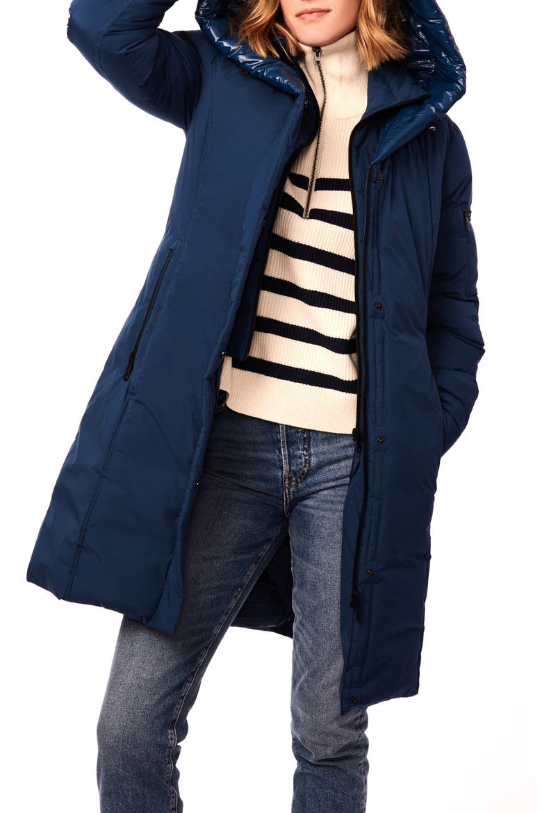 Hooded Puffer Jacket with Bib, Alternate, color, TEAL