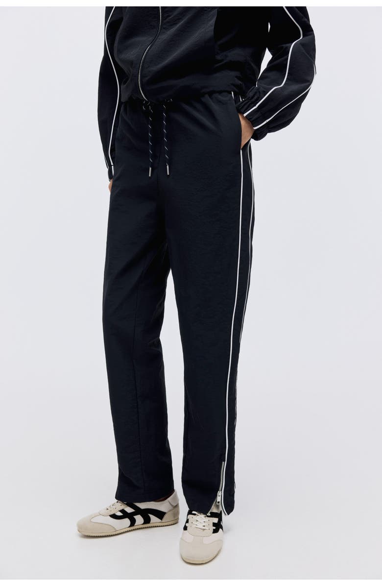 H&M Tapered Track Pants, Alternate, color, Navy Blue