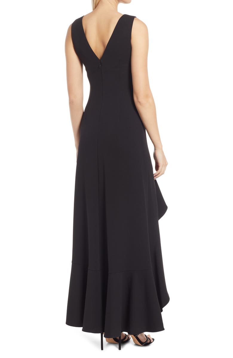 Vince Camuto Ruffe Front Sleeveless Gown, Alternate, color,