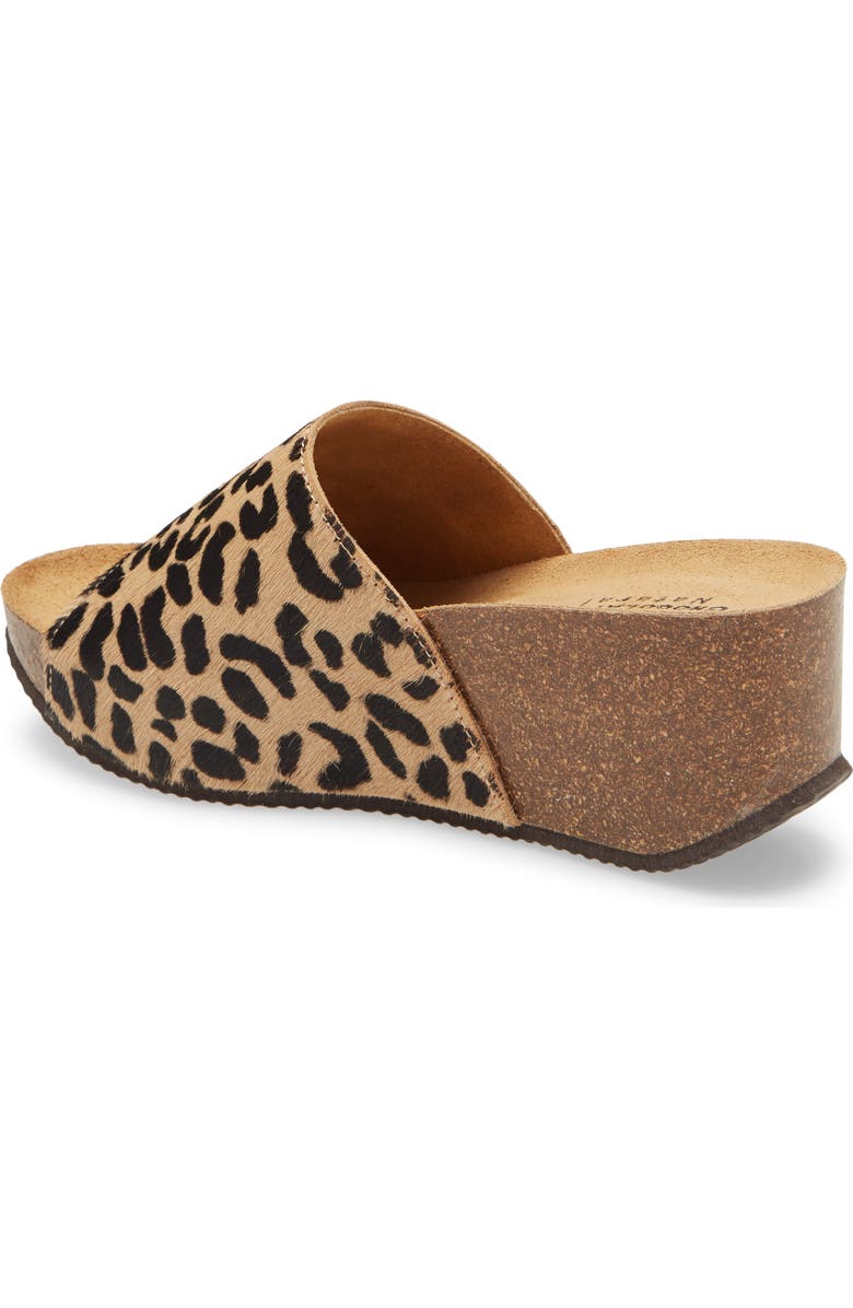 Chocolat Blu Abella Leopard Print Genuine Calf Hair Mule, Alternate, color,