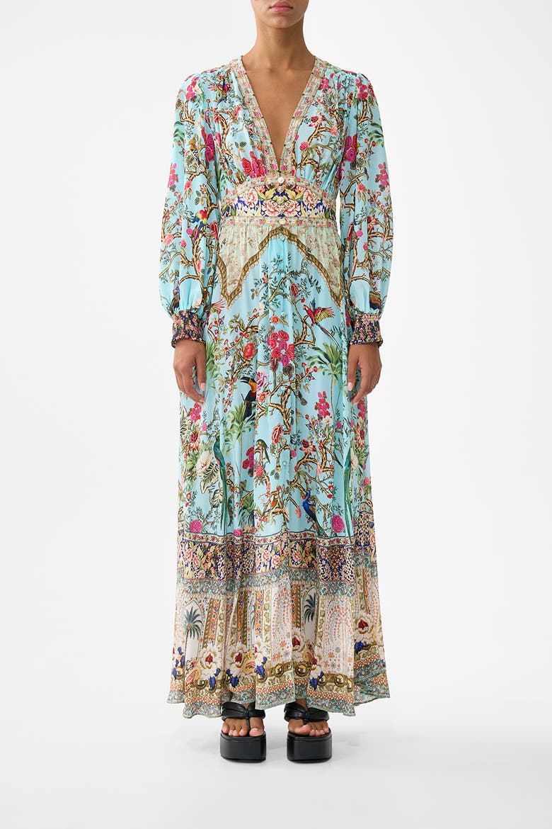 Button Dress With Shaped Waistband, Main, color, Sultans And Queens