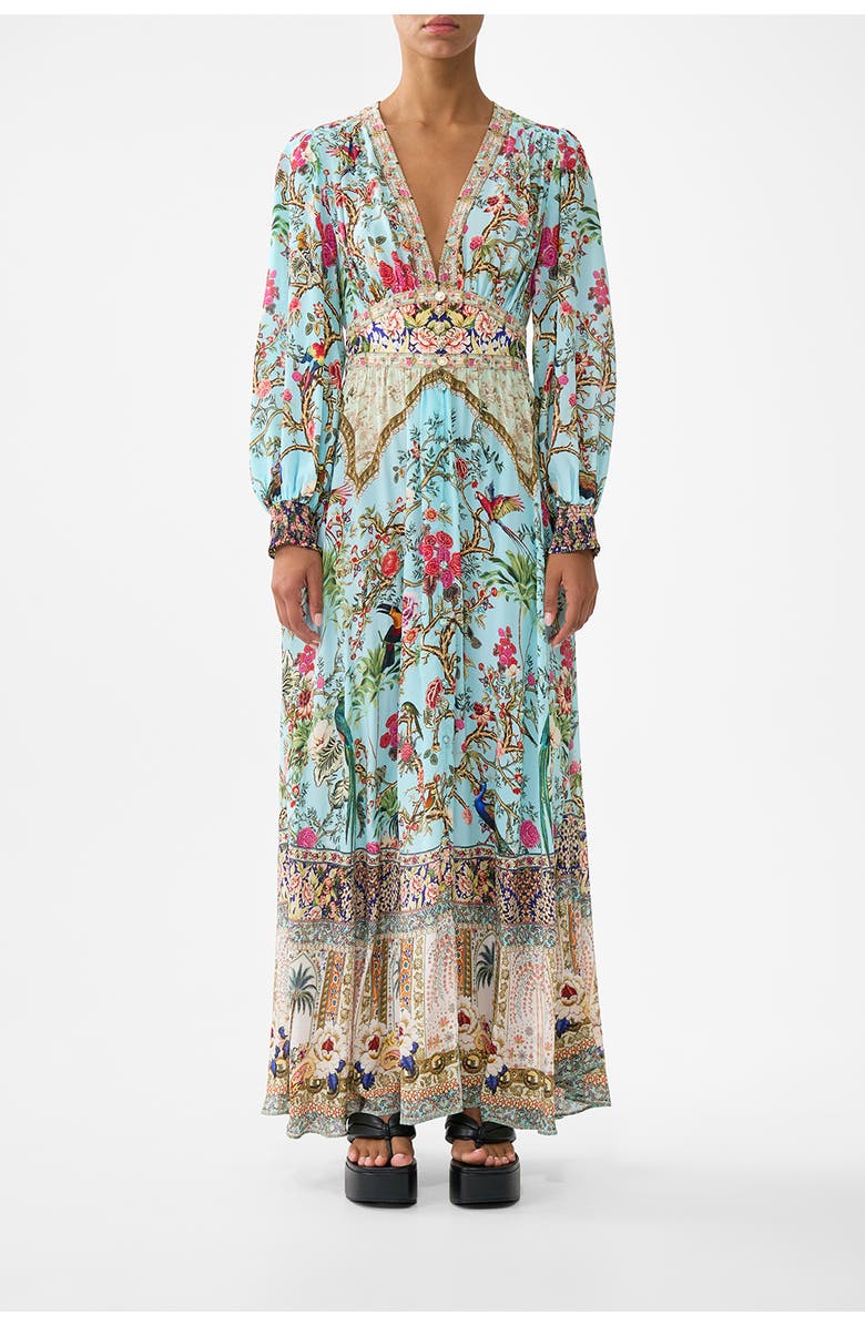 Camilla Button Dress With Shaped Waistband, Main, color, Sultans And Queens