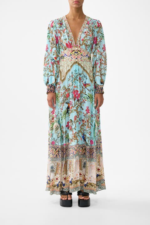 Button Dress With Shaped Waistband