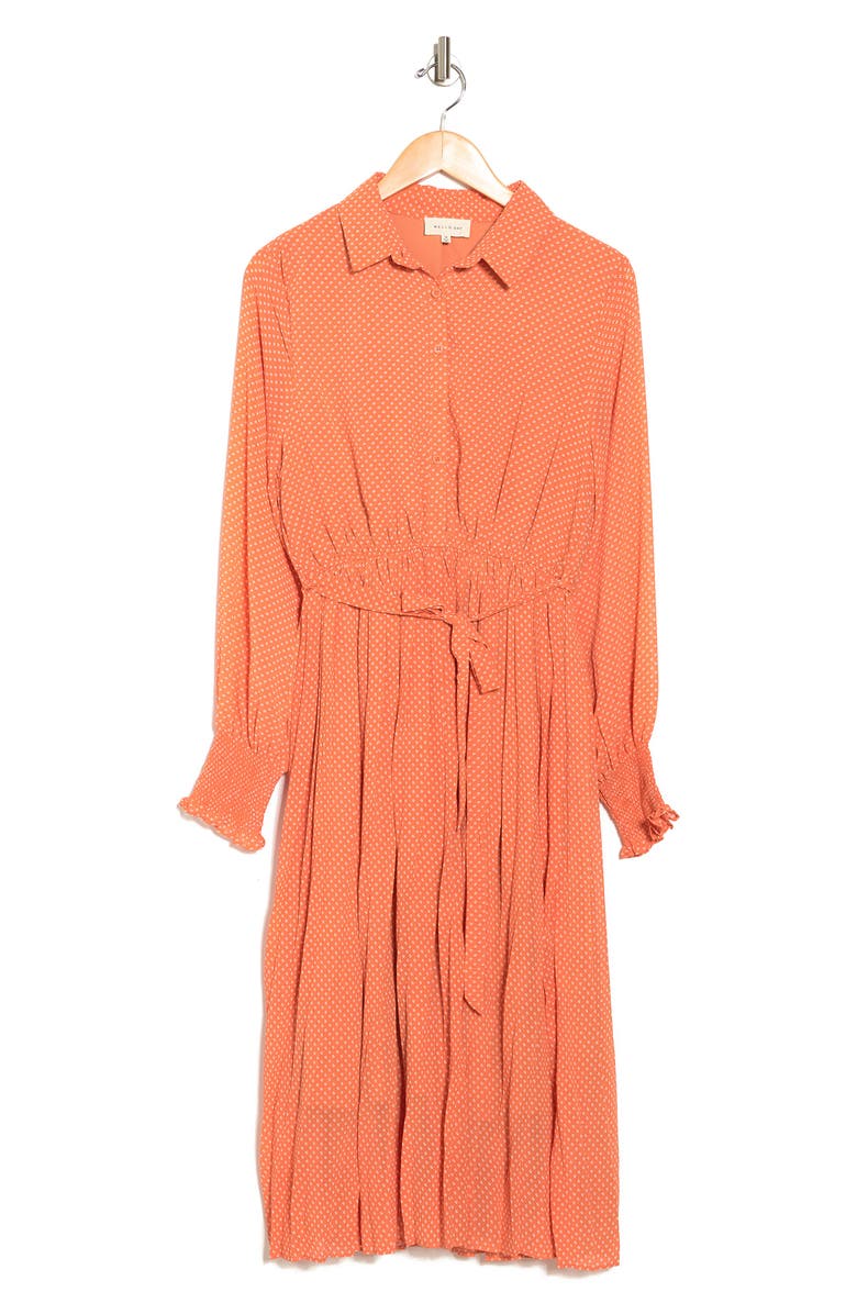 MELLODAY Pleated Chiffon Midi Dress, Alternate, color,