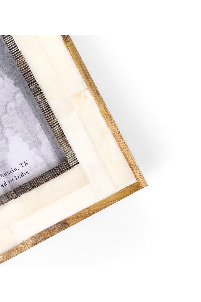 Janaka Picture Frame - Carved Bone and Horn, Alternate, color, Carved Bone and Horn - 3x3