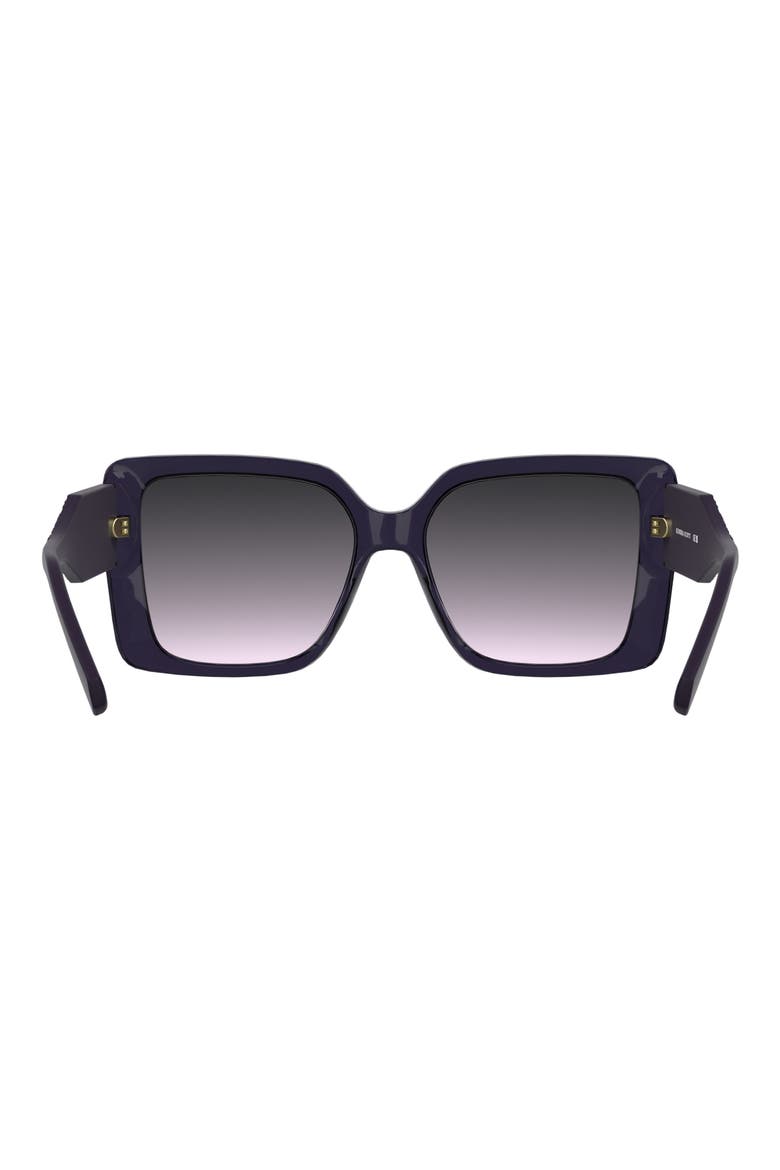 Amber Filigree 56mm Gradient Rectangular Sunglasses, Alternate, color, LAVENDER