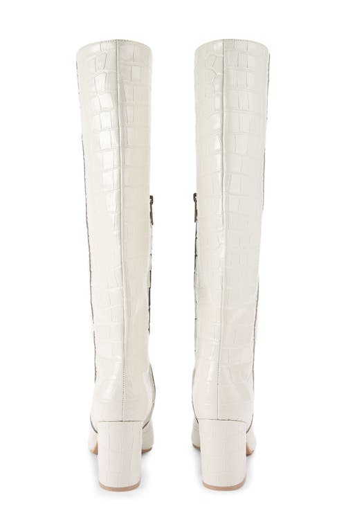 Kurt Geiger London Regent Knee High Boot In White
