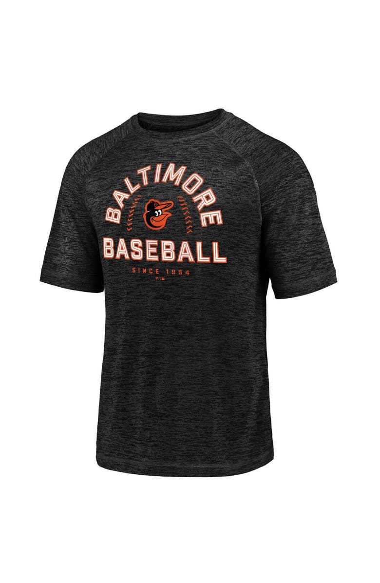 FANATICS Men's Fanatics Black Baltimore Orioles Line Up Primary Threat Striated T-Shirt, Alternate, color, Black