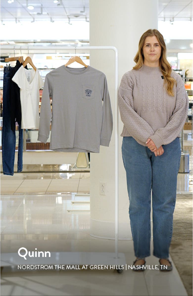 Kids' Football Whale Long Sleeve Pocket Graphic T-Shirt, sales video thumbnail