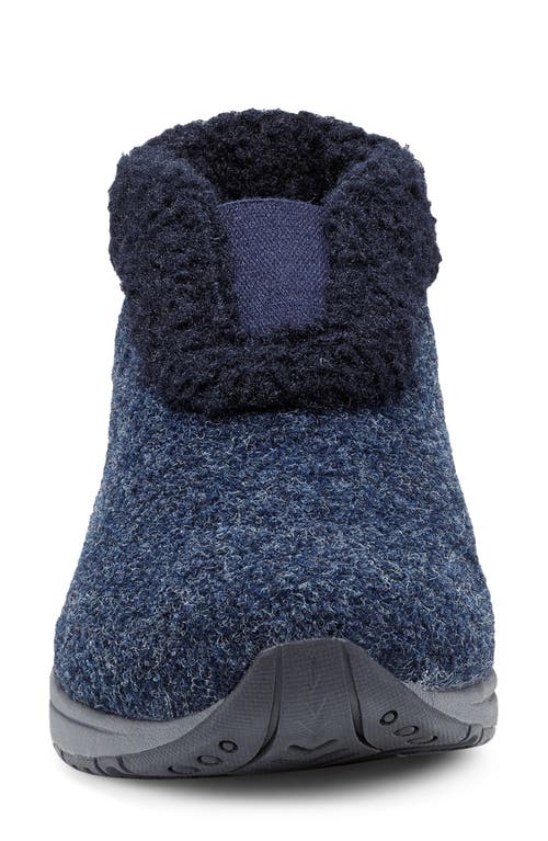 Easy Spirit Trepose Faux Shearling Lined Slipper In Blue