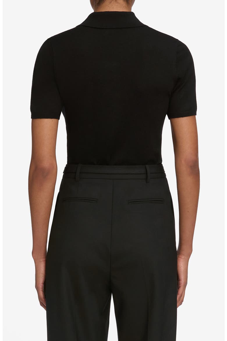 The Smart Merino Wool Polo Sweater, Alternate, color, BLACK
