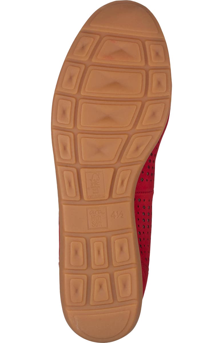 ara Sarah Perf Flat, Alternate, color, Flame Red