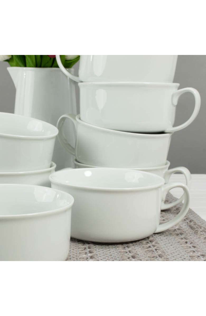BIA Cordon Bleu Set of 8 Soup Bowls with Handles, Alternate, color, White