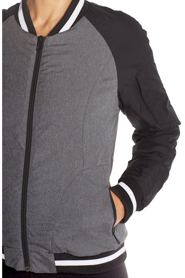 'Rydell' Water Resistant Heatseeker™ Insulated Bomber Jacket, Alternate, color, BLACK/ DARK GREY HEATHER TWEED