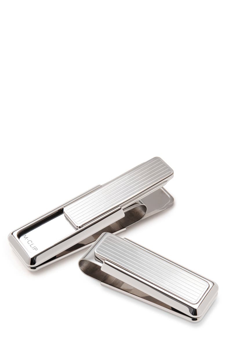 Monterey Alligator Money Clip, Main, color, METALLIC SILVER