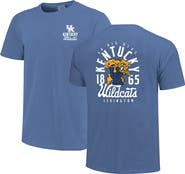 IMAGE ONE Men's Royal Kentucky Wildcats Comfort Colors Mascot Overlay T-Shirt