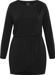 City Chic Kasey Long Sleeve Minidress