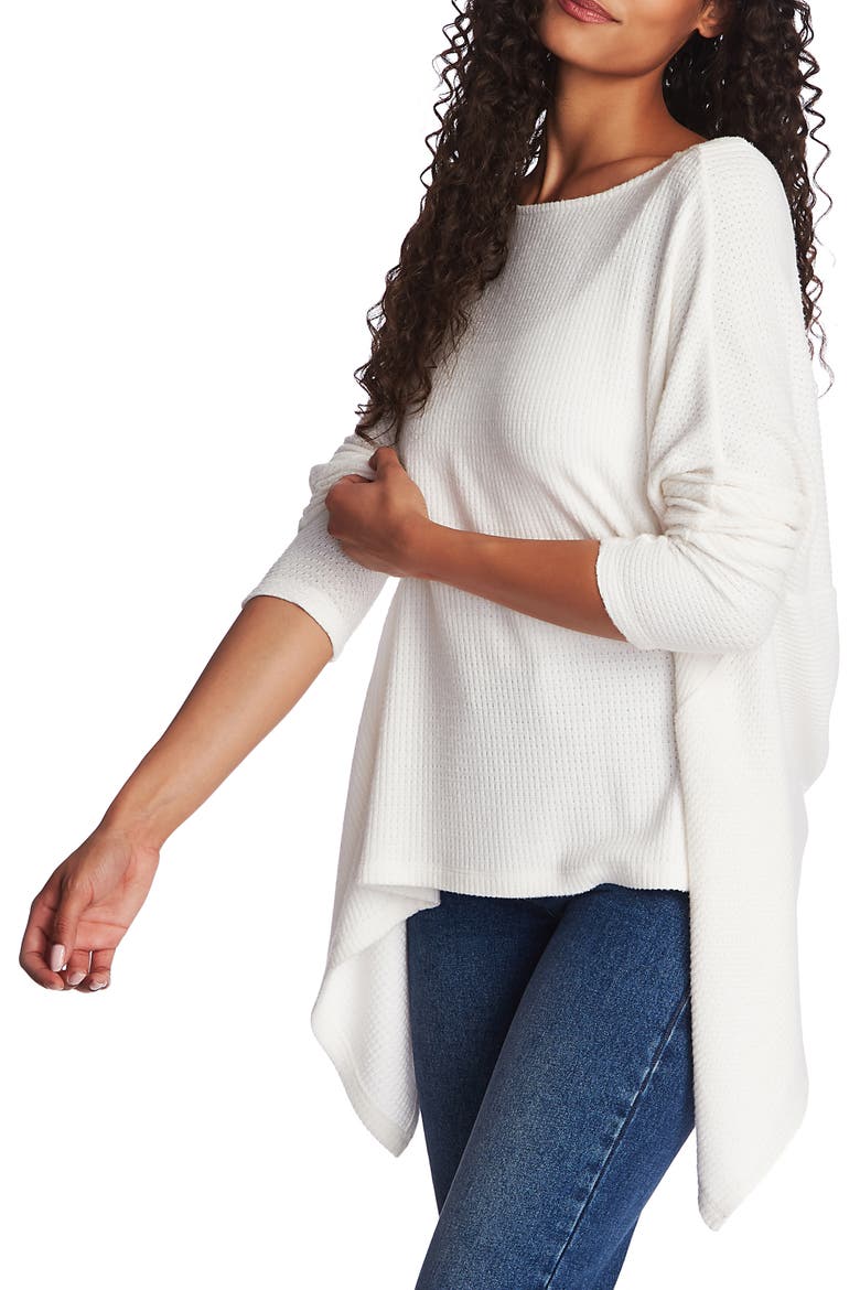 Knot Back Waffle Knit Top, Alternate, color, SOFT ECRU