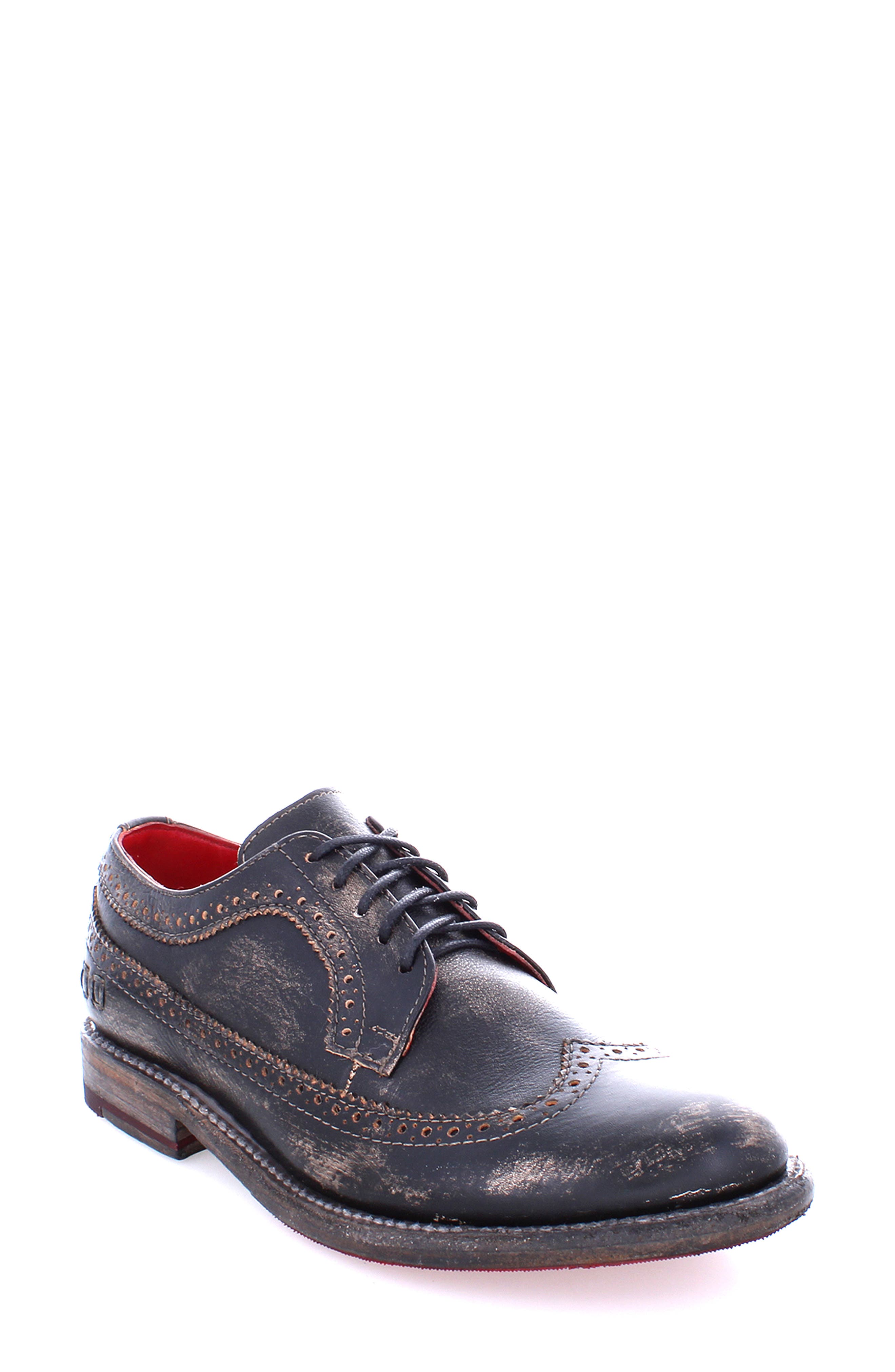 Lita K II Wingtip Derby, Main, color, BLACK HAND WASH