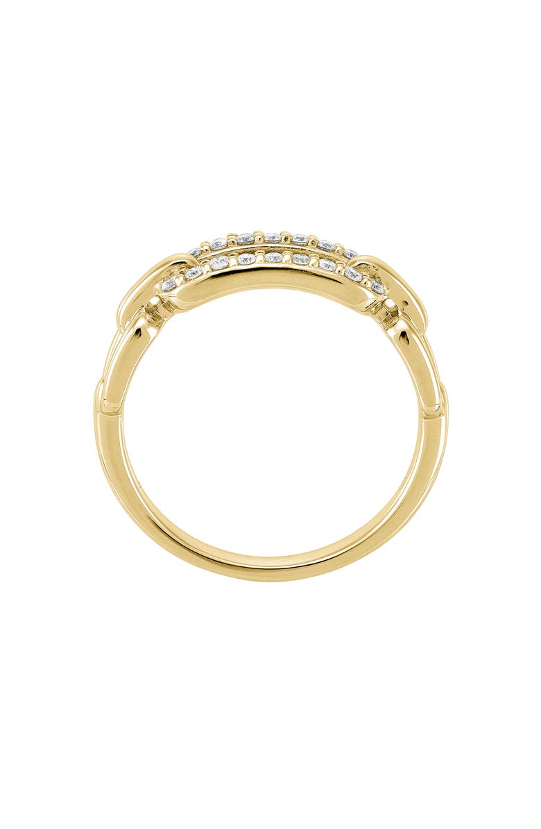 Frankie & Zoe Diamond Paperclip Ring, Alternate, color, Yellow Gold