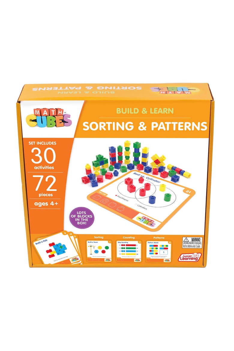 30 Mathcubes Sorting and Patterns Activity Set, Ages 4+, Main, color, Multicolored