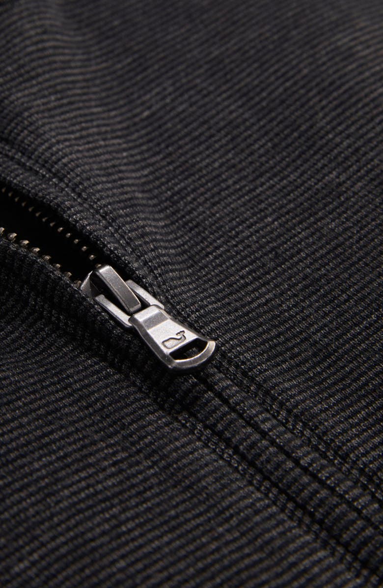 vineyard vines Saltwater Stripe Quarter Zip Pullover, Alternate, color, Jet Black