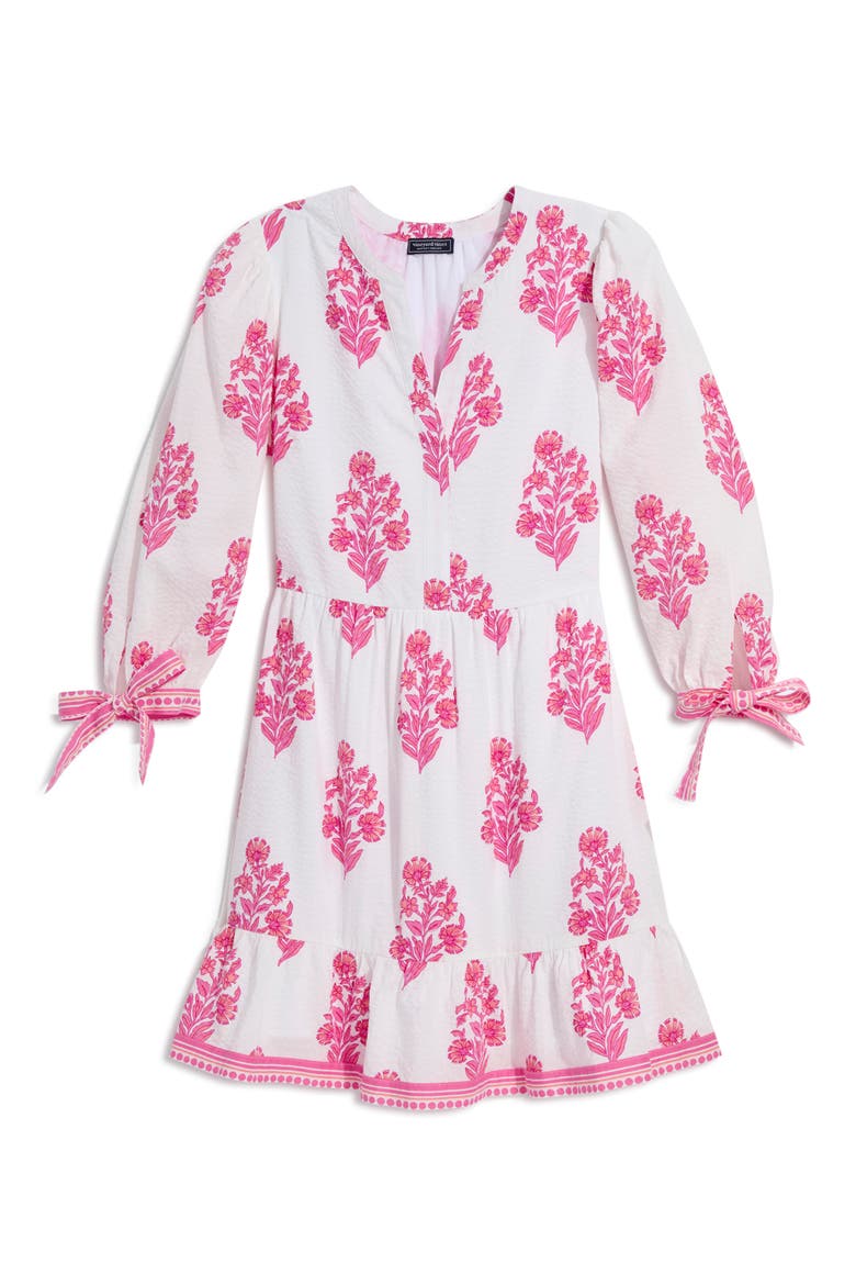 Tessa Floral Tie Sleeve Minidress, Alternate, color, FLORAL WHITE CAP
