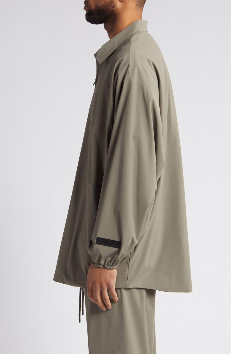 Fear of God Essentials Oversize Stretch Nylon Zip Jacket, Alternate, color,