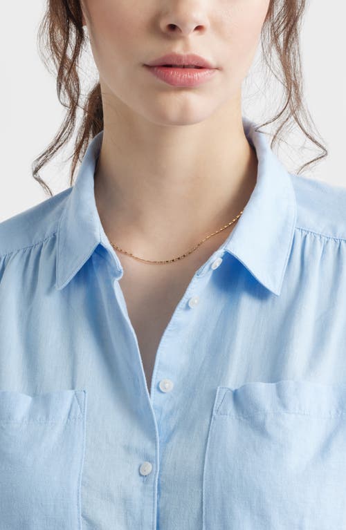 Shop Caslonr Caslon(r) Linen Blend Short Sleeve Button-up Shirt