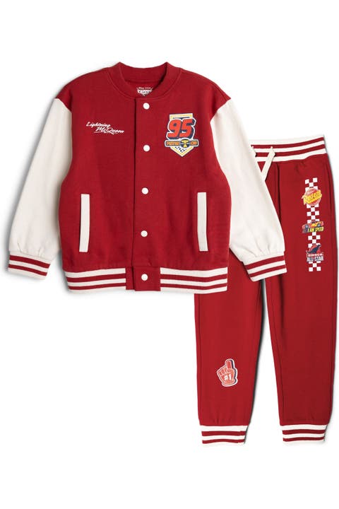 Cars Lightning McQueen Fleece Varsity Jacket and Pants Set