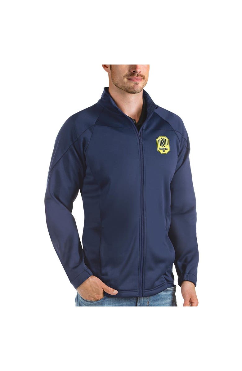 ANTIGUA Men's Antigua Navy Nashville SC Links Full-Zip Golf Jacket, Main, color, 